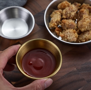 Petite coupelle DFHS3 en acier inoxydable 304 doré/argenté pour sauce ketchup et sauce au poivre noir - Product Image 3