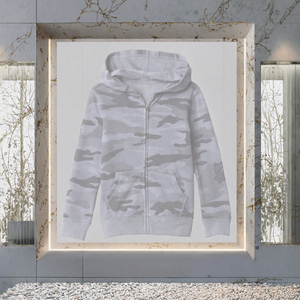 Sudadera con capucha informal de invierno para hombre, 100% algodón, con estampado de camuflaje. - Product Image 5