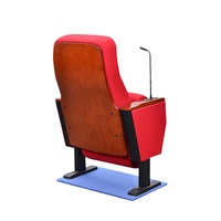 Chaises d'auditorium avec tablette d'écriture et microphones, chaise de théâtre avec microphone