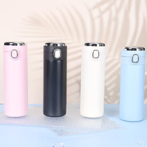 Botella de Agua Aislada de Acero Inoxidable de 500 ml, Termo de Viaje con Tapa Abatible para Uso en Exteriores, Portátil, para Todos los Géneros, Regalo - Product Image 4