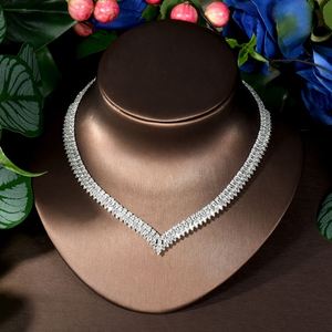 New Jewellery <b>Set</b> Temperament Premium Cubic Zirconia <b>Necklace</b> Earrings Party Gift <b>Bridal</b> Wedding Charm Design S-36 - Product Image 4