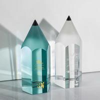 Trophée en cristal haut de gamme personnalisable, design créatif pour cadeau de la Journée des enseignants, souvenir ou récompense de concours