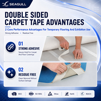 Ruban adhésif double face en tissu pour tapis, adhésif haute résistance pour l'installation de tapis et de revêtements de sol lors d'expositions et salons professionnels