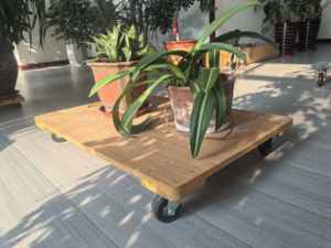 عربة نقل خشبية رباعية العجلات لنقل الأثاث والأدوات - Product Image 4