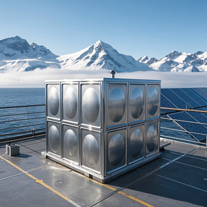 Tanque de agua de acero inoxidable de 10.000 litros a gran escala personalizado de alta presión 220V combinado - Product Image 1