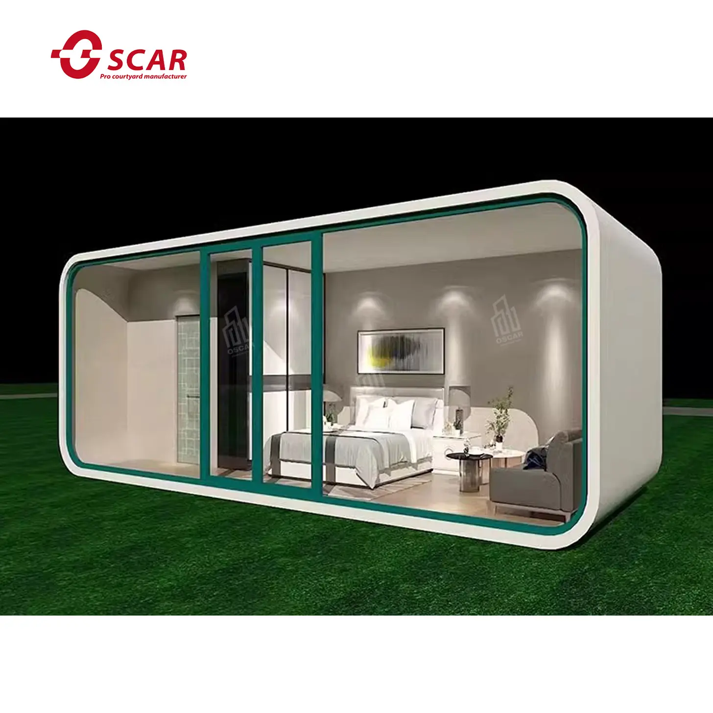 2023 casa della capsula dello spazio della casa del contenitore di Design moderno con 2 camere da letto