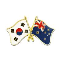 Prix usine Métal Émail Broche Époxy Australie Drapeau National Épinglette Émail Pays Drapeau Broche