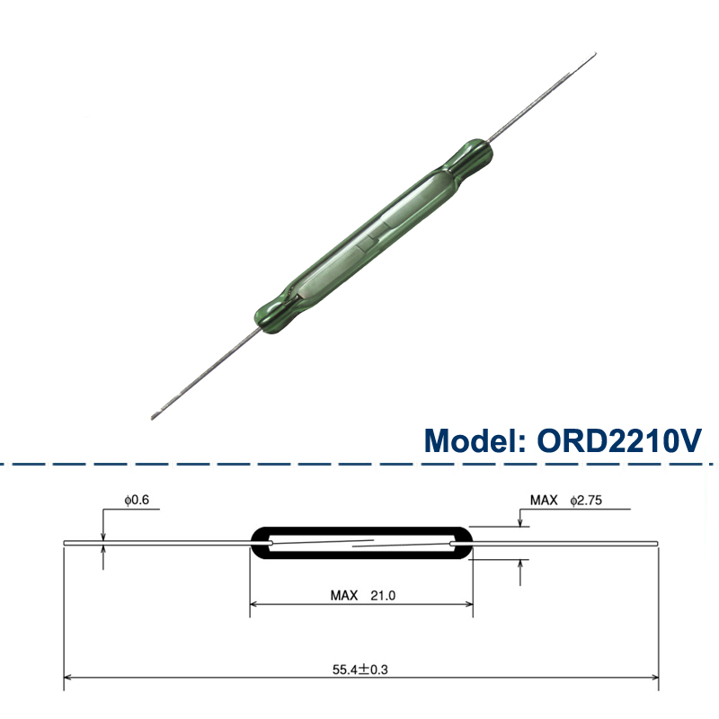 Sensor Magnético Micro de Tubo de Vidro de 21mm OKI KOFU
