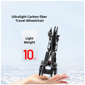 Fauteuil roulant électrique en fibre de carbone ultra-léger Fauteuil roulant électrique portable Fauteuil roulant de voyage pour personnes âgées avec batterie au lithium - Product Image 2
