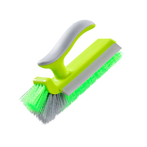 Multi Functional Crevice Cleaning Brush With Squeegee For Bathtub <b>Tile</b> Kitchen <b>Mirror</b> Nylon Bristles White Gray Green - Product Image 1
