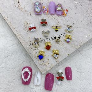 <span class=keywords><strong>Mickey</strong></span> bear — faux ongles en alliage 3d, breloques avec strass, décoration, art de manucure et de pédicure, nouvelle collection - Product Image 1