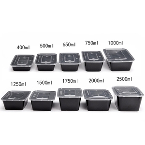 Disposable Food Containers Plastic Container Plasticfood 200ml~5500ml Takeaway Black Microwavable Disposable Food Containers Disposable Clear Square Plastic Food Container With Lid