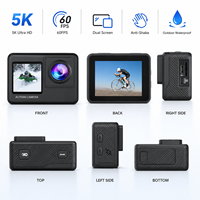 Nouvelle caméra d'action 5K 60FPS à double écran, WiFi, étanche 30m, anti-tremblement six axes, enregistreur vidéo pour casque de sport, cyclisme, modèle M60TR