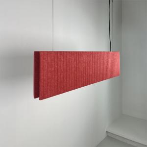 Lustre suspendu acoustique plissé moderne en feutre PET durable, couleur personnalisable, avec contrôle sonore, pour bibliothèque - Product Image 4