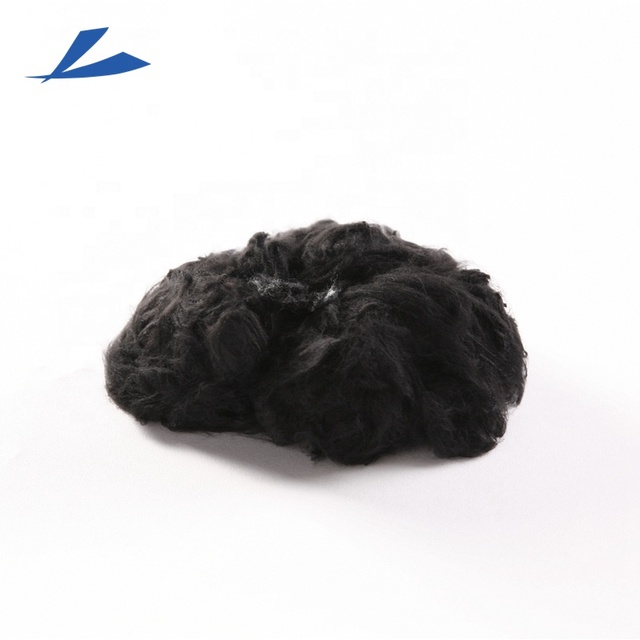 Low Price Black 100% Polyester Staple Fiber PSF 4d*51mm Flame Retardant Solid Dyed for Carpet and Spinning Use