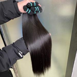 双拉伸头发延伸束，超级双拉伸直发，印度未加工双拉伸生柬埔寨头发 - Product Image 1