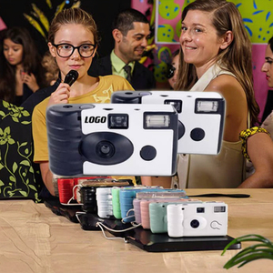 Appareil <span class=keywords><strong>photo</strong></span> jetable 35 mm personnalisé en gros, en plastique, à usage unique, avec flash, pour mariage et événements, cadeau, avec services OEM ODM, directement de l'usine - Product Image 3