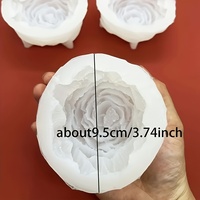 Pfingstrosen-Kerzen-Silikonform 3D Pfingstrosen-Design DIY Duftkerzenform für Familienfeiern, Hochzeiten und Partys