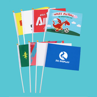 Drapeaux de la planète personnalisés en gros pour événements sportifs en plein air, drapeaux à main professionnels en polyester, écologiques, durables et à séchage rapide