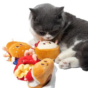 Juguete para gatos con hierba gatera, molar, en forma de hamburguesa y pata de pollo, lindo juguete mordedor resistente para gatitos - Product Image 2