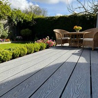 Planche de terrasse en composite bois-plastique (WPC) de 138x23 mm, 4ème génération, haute résistance, usage commercial, terrasse extérieure, composite bois-plastique gaufré
