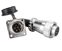 Conector Impermeable WS28 M28 para Montaje en Panel, 2 3 4 7 8 9 10 12 16 17 20 24 26 Pines, Bloqueo de Tornillo, Soldadura, Pines de Cobre Chapados en Oro