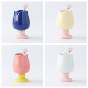 Taza de Cerámica Creativa Estilo Tulipán, de Alta Estética, para el Hogar, Desayuno, Parejas, Café, Agua - Product Image 6