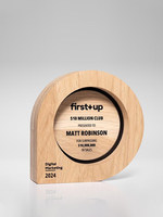 Trophée de champion en bois massif personnalisé avec gravure créative |   Souvenir commémoratif des activités du campus et récompense d'équipe