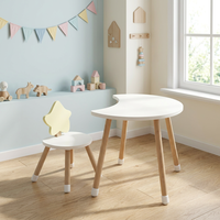Table et chaise d'enfant en bois Montessori, assemblage facile, ensemble table et chaise d'étude pour enfants