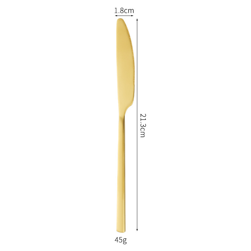 18/0 Stainless Steel Bulk Gold Wedding Matte Cutlery Flatware Set 5 Piece Set Knife Spoon Fork Modern for Hotels Restaurants · image 6