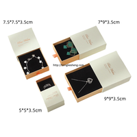 Cajas de Embalaje para Joyería Personalizadas al por Mayor, Caja de Almacenamiento de Papel Impreso, Cajas de Joyería Cuadradas de Lujo para Anillos, Pulseras y Collares