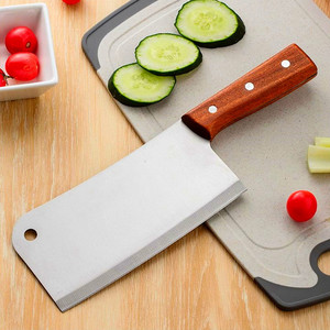 Cuchillo de cocina, cuchillo para rebanar, cuchillo de chef de acero inoxidable, juego de cuchillos para frutas con mango de madera, cuchillo para cortar carne afilado. - Product Image 4