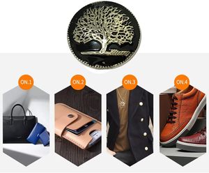 Duolai Pcs Botones de Árbol de la Vida de Estilo Simple, Accesorios Decorativos de Cuero para Manualidades, Conchos, Tachuelas Metálicas con Tornillo Trasero para Zapatos y Bolsos DIY - Product Image 4