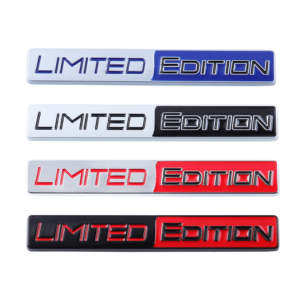 Custom 2Pack 3D <b>Metal</b> Limited Edition Self-Adhesive Alloy Auto Emblem Decals Reusable Car Body <b>Stickers</b> Customizable Color - Product Image 6