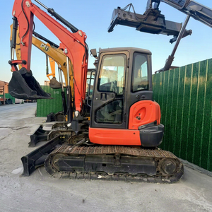 Excavadora de cadenas Kubota KX163-5 roja, miniexcavadora hidráulica de 6 toneladas para construcción - Product Image 1