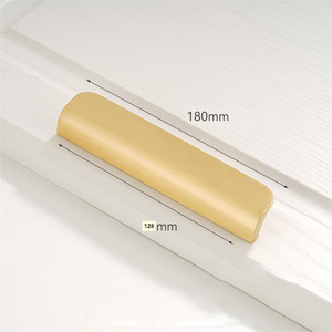 Light Luxury Solid Brass Concealed Cabinet Handles Furniture Hardware Shoes Kitchen Drawer Pull <strong>Knob</strong> Brass <strong>Door</strong> - Product Image 4