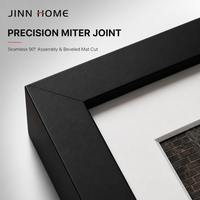 Cadre photo en MDF noir avec passe-partout blanc, cadre photo moderne pour décoration murale de la maison