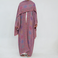 Nouvelle Abaya Islamique 2026 pour Femme, Robe Musulmane en Pashmina Jacquard avec Strass, Cardigan Abaya, Robe Abaya Ouverte Modeste de Dubaï avec Hijab