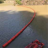 Barrière flottante orange LLDPE 600x1000mm, flottabilité 220kg, pour le contrôle des débris marins, la lutte contre les déversements d'hydrocarbures, la sécurité des voies navigables et la protection contre les algues fluviales