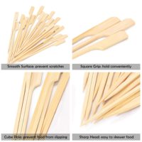 Brochette en bambou jetable biodégradable 90mm/120mm/150mm/180mm/200mm/250mm brochette en bambou Teppo