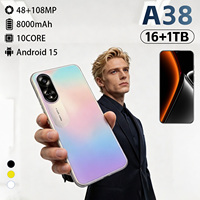 A38 2026 Meilleur Smartphone Android 5G Mondial 16 Go 1 To Écran 7,3 Pouces Grande Autonomie Caméra Beauté Decacore Original LTE CDMA