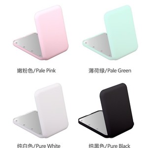 Bán Hot xách tay gấp Led Gương trang điểm cho phụ nữ nhỏ gọn màu hồng bỏ túi có kích thước cầm tay Mỹ phẩm gương, OEM có sẵn - Product Image 3