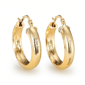 Orecchini a Cerchio Classici in Lega Stile Medio Orientale per Donna, Gioielli Eleganti per Serate - Product Image 1