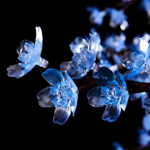 <span class=keywords><strong>Arbre</strong></span> de <span class=keywords><strong>cerisier</strong></span> artificiel illuminé à <span class=keywords><strong>LED</strong></span> blanc chaud de 9 pieds, décoration de jardin paysagère imperméable en métal IP65 pour l'extérieur - Product Image 4