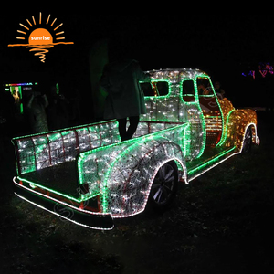 Vacances Noël Hélicoptère Géant Motif Décoration Fournitures LED Étanche Voiture De Sport Thème Lumière Spectacle pour Rue Jardin Parc - Product Image 6