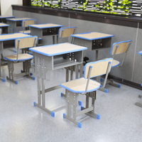 Ensemble de bureaux et chaises en bois modernes, durables et élégants pour écoliers du primaire, idéal pour la maison, le bureau ou le salon - Vente chaude pour grossistes