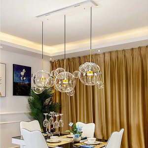 Moderne Foyer <span class=keywords><strong>maison</strong></span> boules <span class=keywords><strong>de</strong></span> verre cristal lustre bureau luminaire suspendu pour restaurant en métal Doré <span class=keywords><strong>de</strong></span> style vintage - Product Image 5
