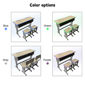 Tables et chaises doubles pour étudiants, vente en gros, réglables en hauteur, bureau de formation scolaire, <span class=keywords><strong>table</strong></span> d'apprentissage pour enfants - Product Image 3