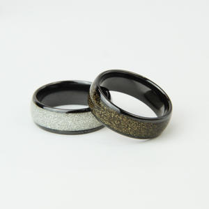 Anillo Inteligente Multifuncional Personalizado, Resistente al Agua, con Función de Compartir en Redes Sociales, Compatible con NFC y RFID, Cerámica Negra - Product Image 3