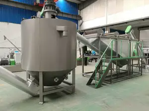 प्रक्रिया अपशिष्ट पीईटी बोतलों कुचल धोने dewatering सुखाने रीसाइक्लिंग मशीन